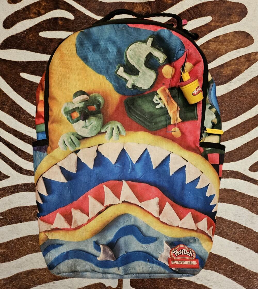 Limited Edition Sprayground Play-Doh Play Time DLXSR Backpack Shark Mouth